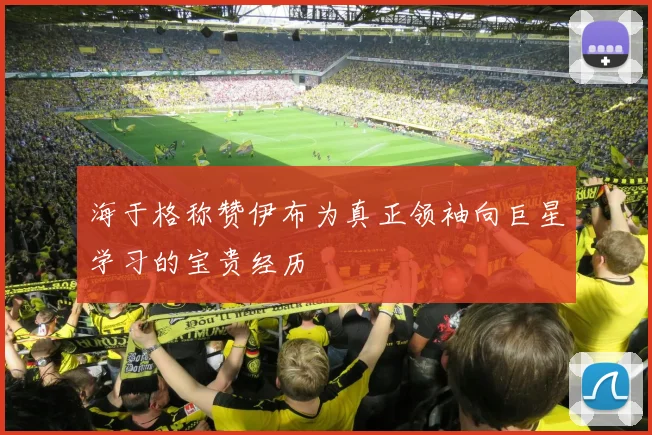 海于格称赞伊布为真正领袖向巨星学习的宝贵经历